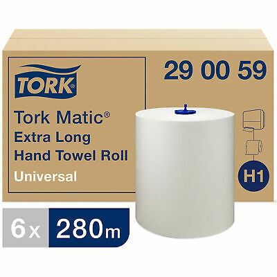 Tork 290059 Matic extra-langes Rollenhandtuch H1 Universal weiss – Karton à 6 Rollen