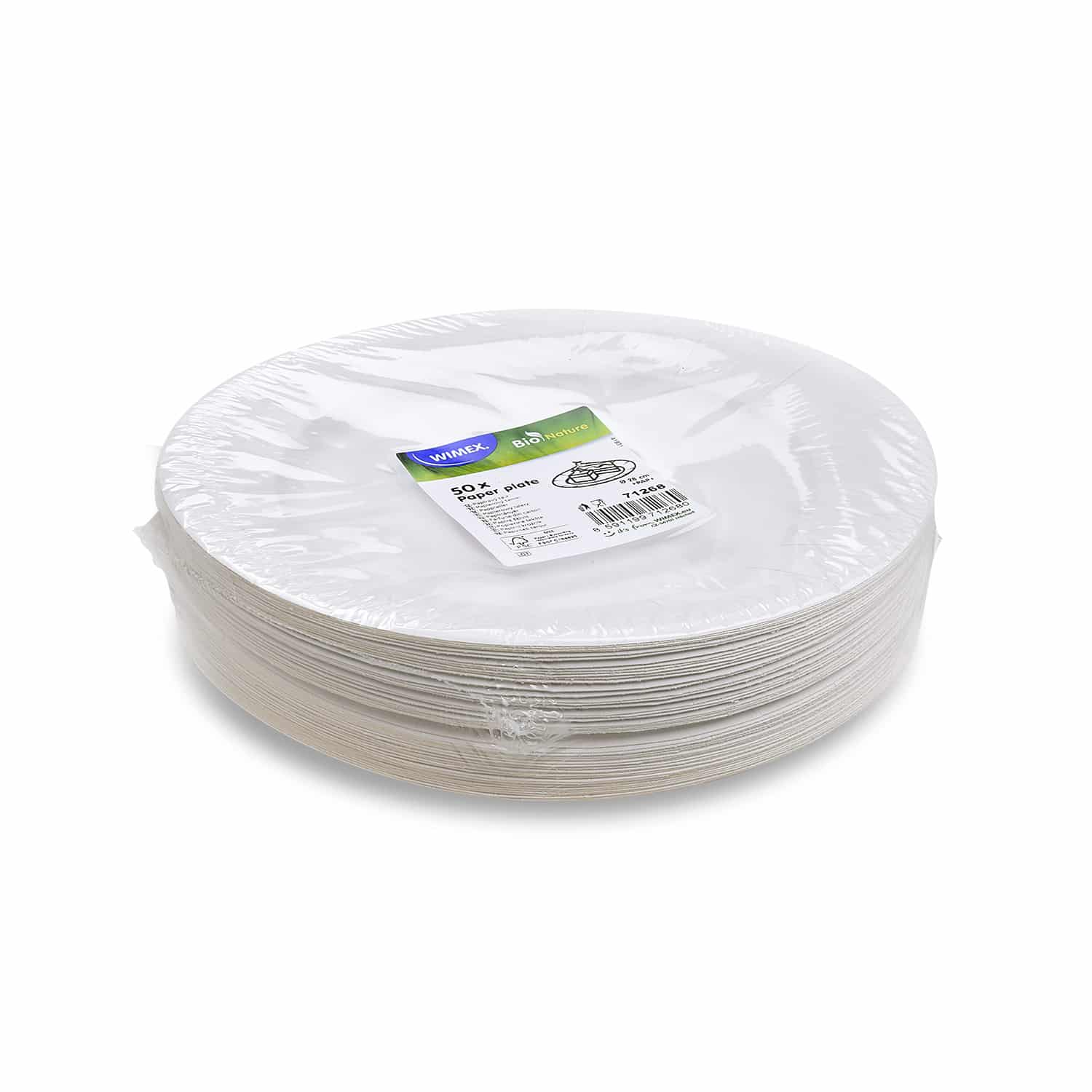 Pappteller (FSC Mix) weiß 28cm - 50 Stück