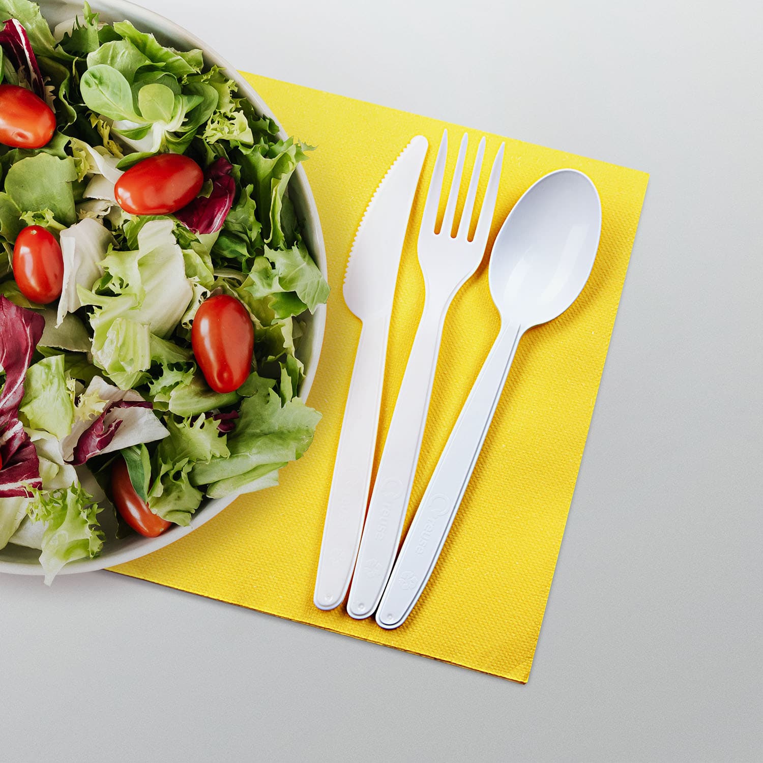 Löffel (PP) wiederverwendbar weiß 18,5cm - 50 Stück