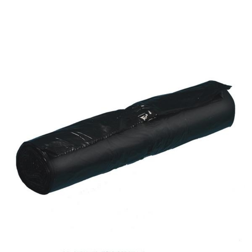 Verbandwagen-Beutel 15 Liter, HD-PE, schwarz, 200 / 190 × 500 mm, 0,008 mm, Rolle à 50 30 Rollen