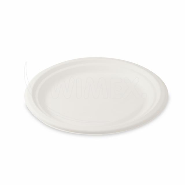Teller Zuckerrohr-Bagasse 22cm - 10 Stück