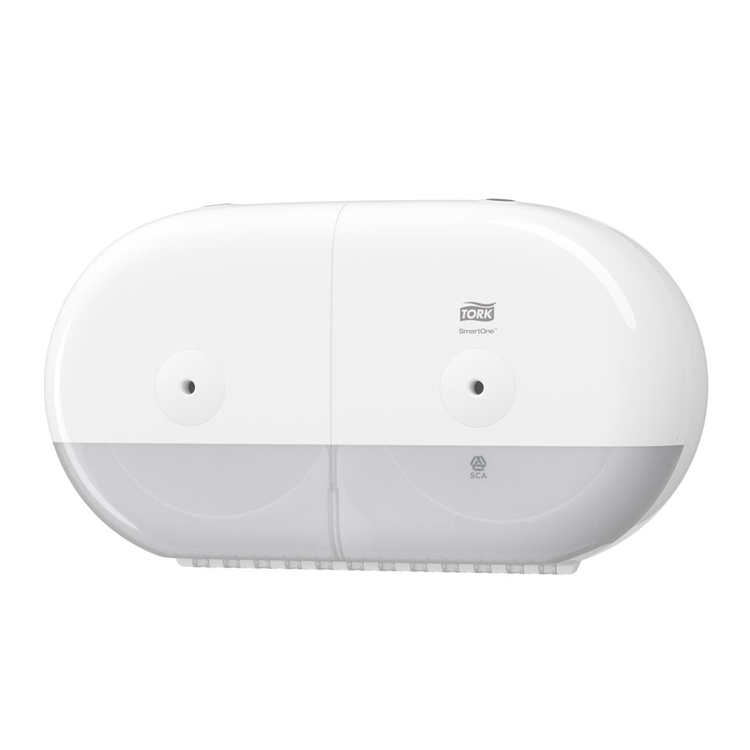 TORK-682000 SmartOne Mini Doppelrollenspender für Toilettenpapier Weiss - T9