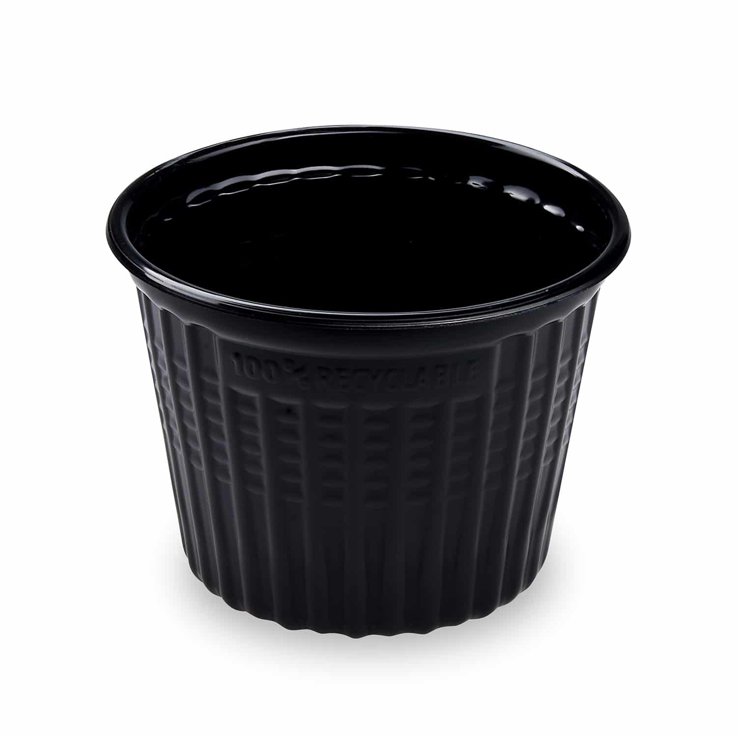 Snack-Becher (PP) Reware Snack wiederverwendbar schwarz 115mm 520ml - 25 Stück