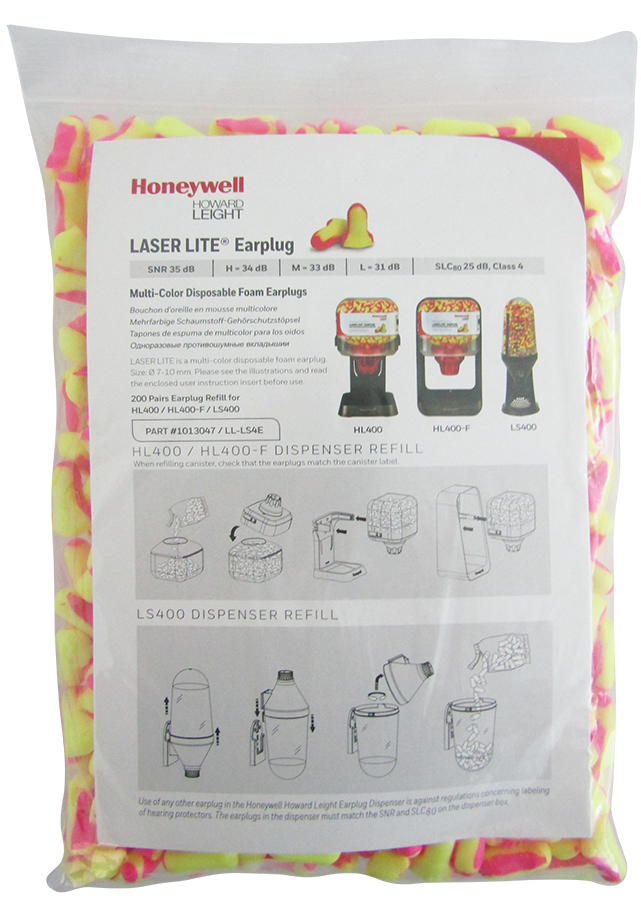 Gehörschutzstöpsel HONEYWELL HOWARD LEIGHT LASER LITE Nachfüllpackung zu Spender HL400-F