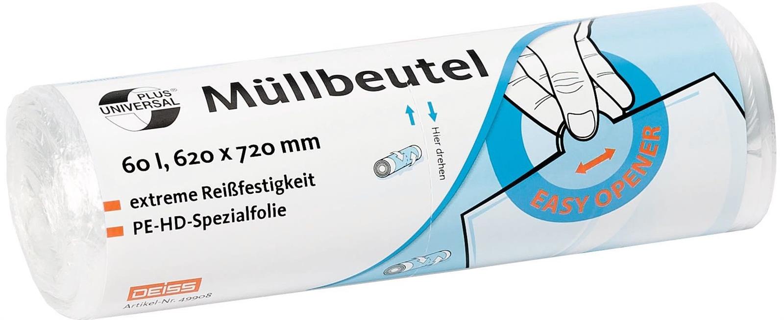2000 Müllbeutel DEISS® 49902 UNIVERSAL PLUSl 30 Liter