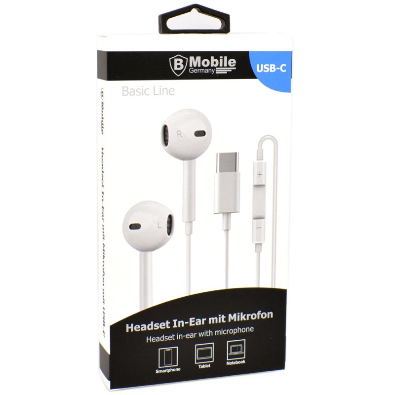 Headset In-Ear Basic mit USB-C-Anschluss und Microfon