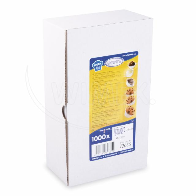 Gebäckkapsel (PAP) weiß 35 x 20 mm - 1000 Stück