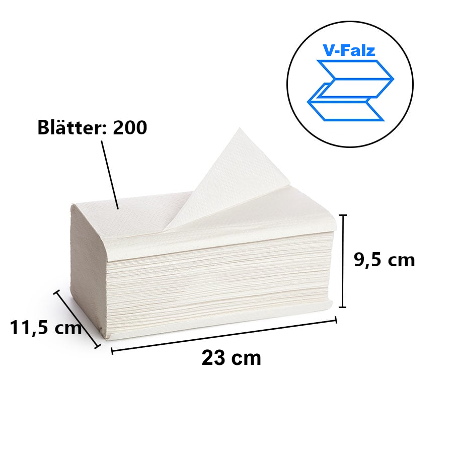 4000 Blatt KATRIN V-Falz 2-lagig weiss 22,4 x23cm