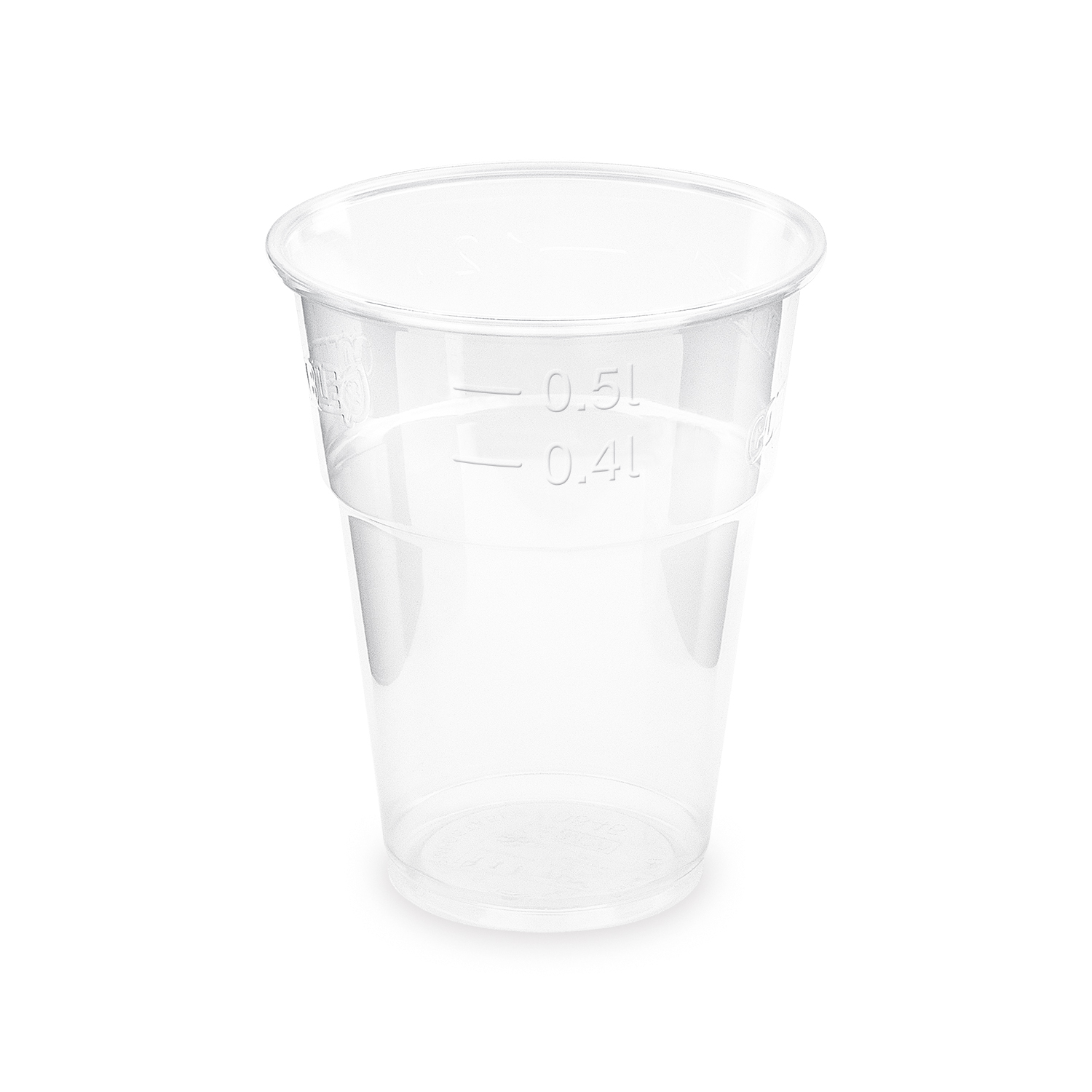 Trinkbecher (PLA) klar 102mm 0,5L - 10 Stück