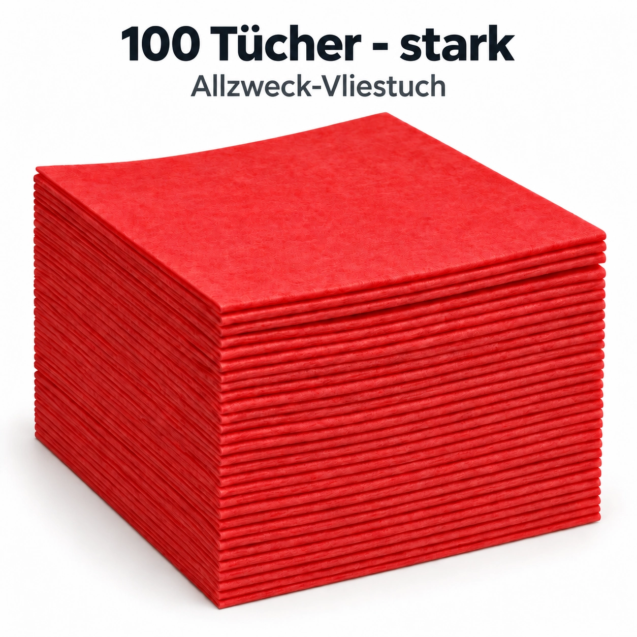 100 Stück Allzweck-Vliestücher starke Qualität - rot