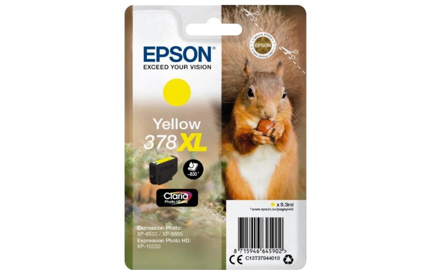 Tintenpatrone 378XL yellow XP-8500/8505/15000 830 Seiten EPSON T379440