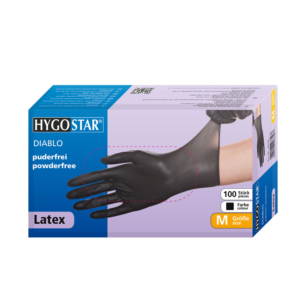 Franz Mensch Latex-Handschuh "DIABLO" HYGOSTAR, schwarz XL