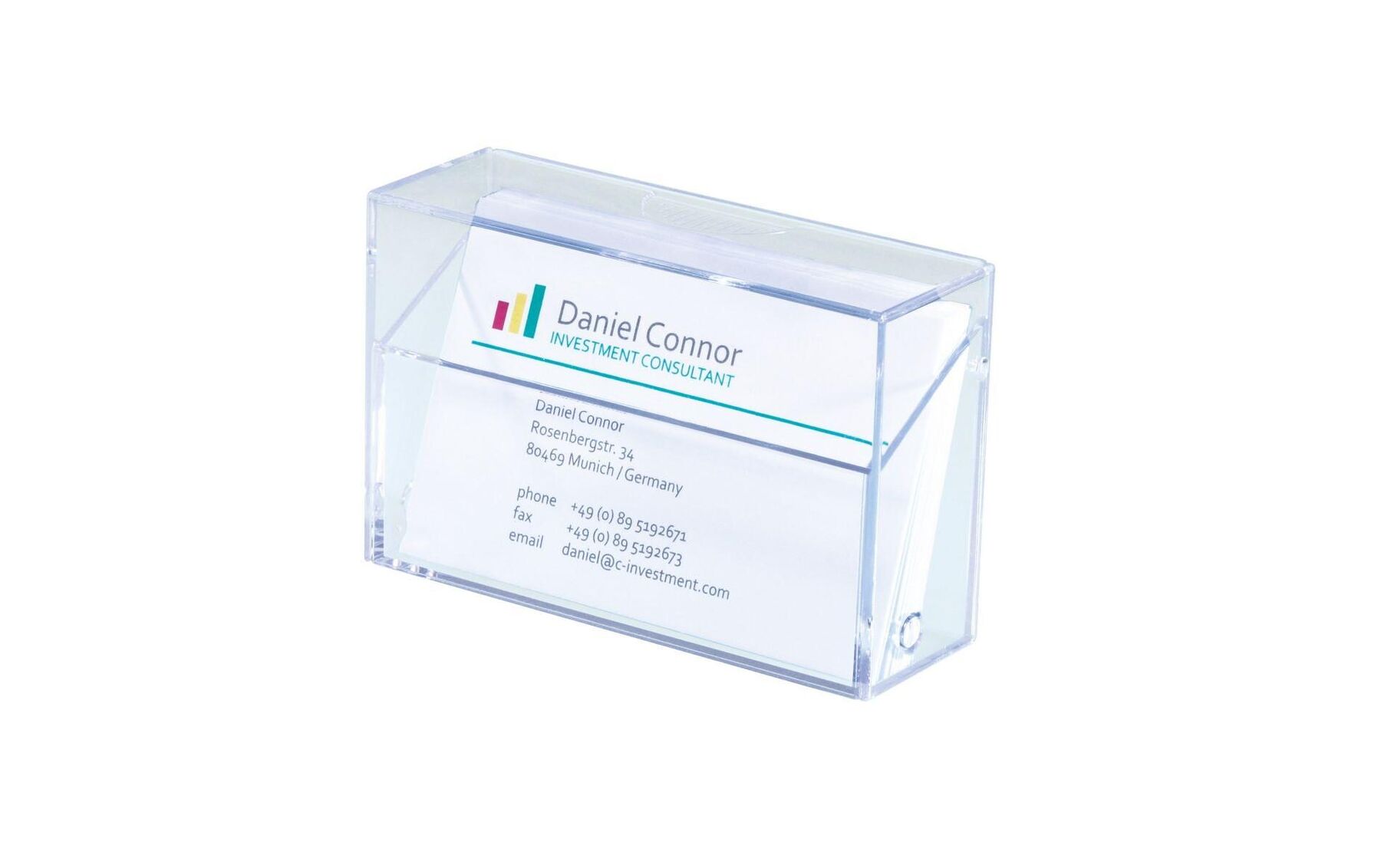 Visitenkarten-Box transp.,für 100 Karten 86x55mm SIGEL VA110