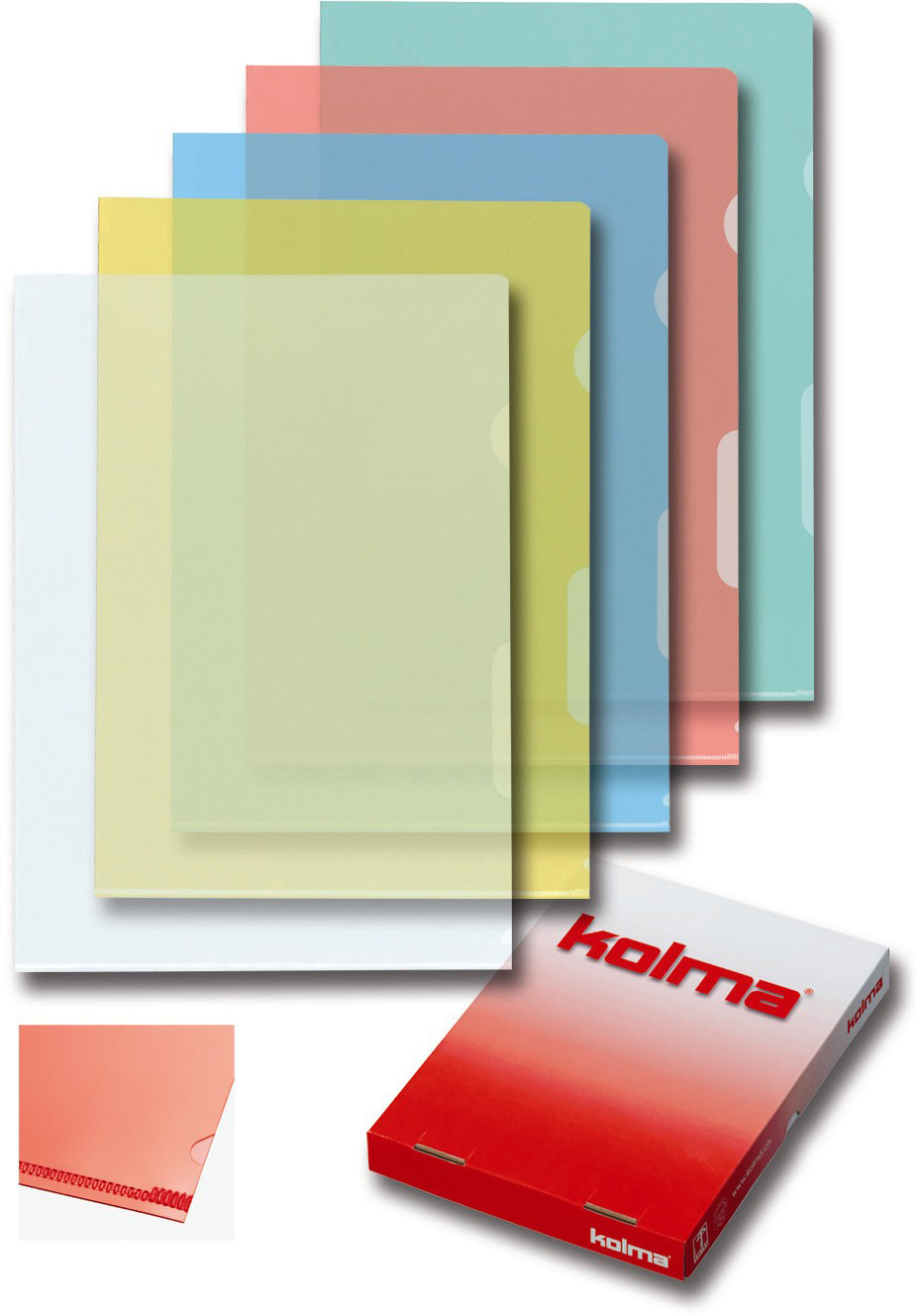 Sichtmappen A4 ass., soft 100 Stück KOLMA 59.444.19