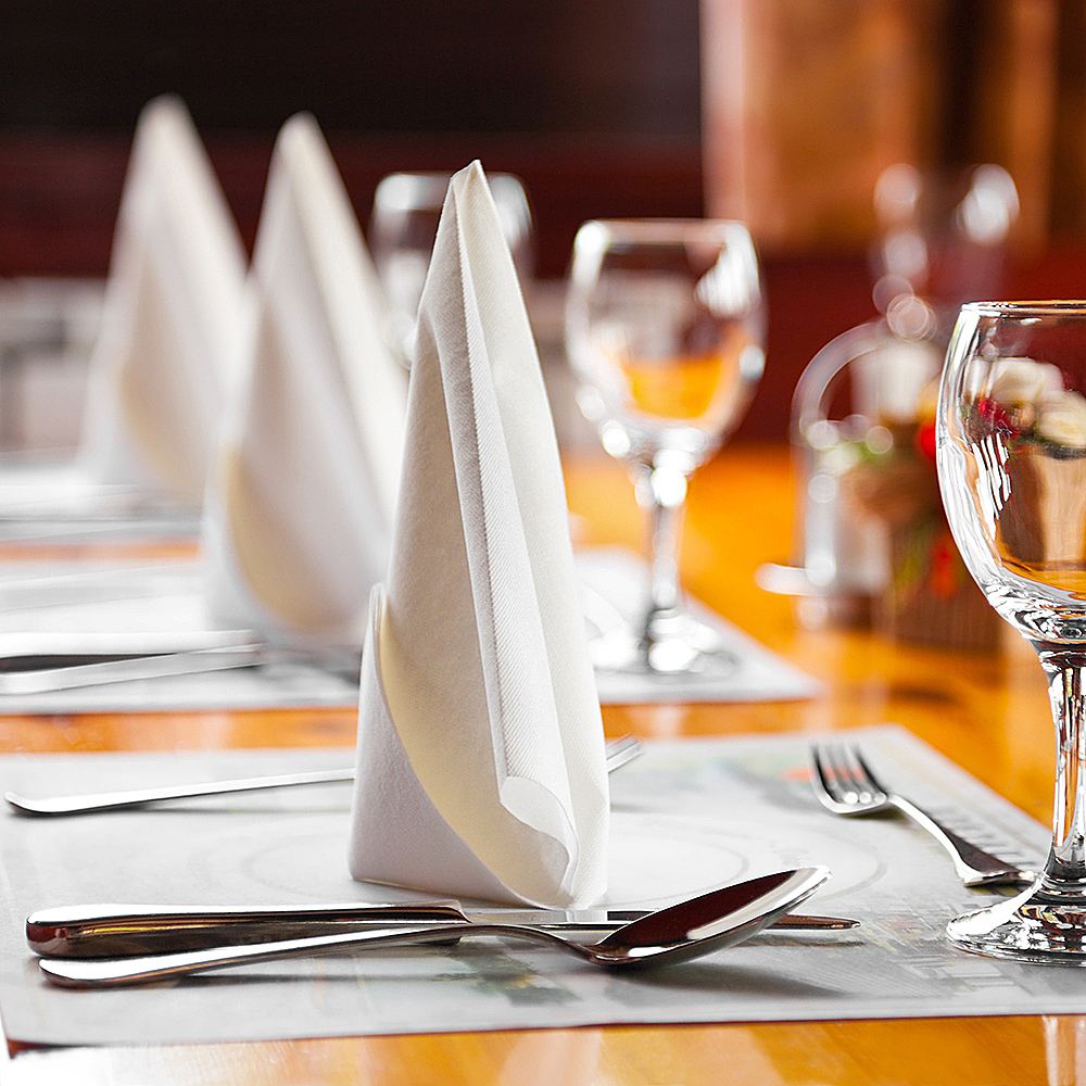 Airlaid Serviette PREMIUM weiß 40 x 40 cm - 50 Stück