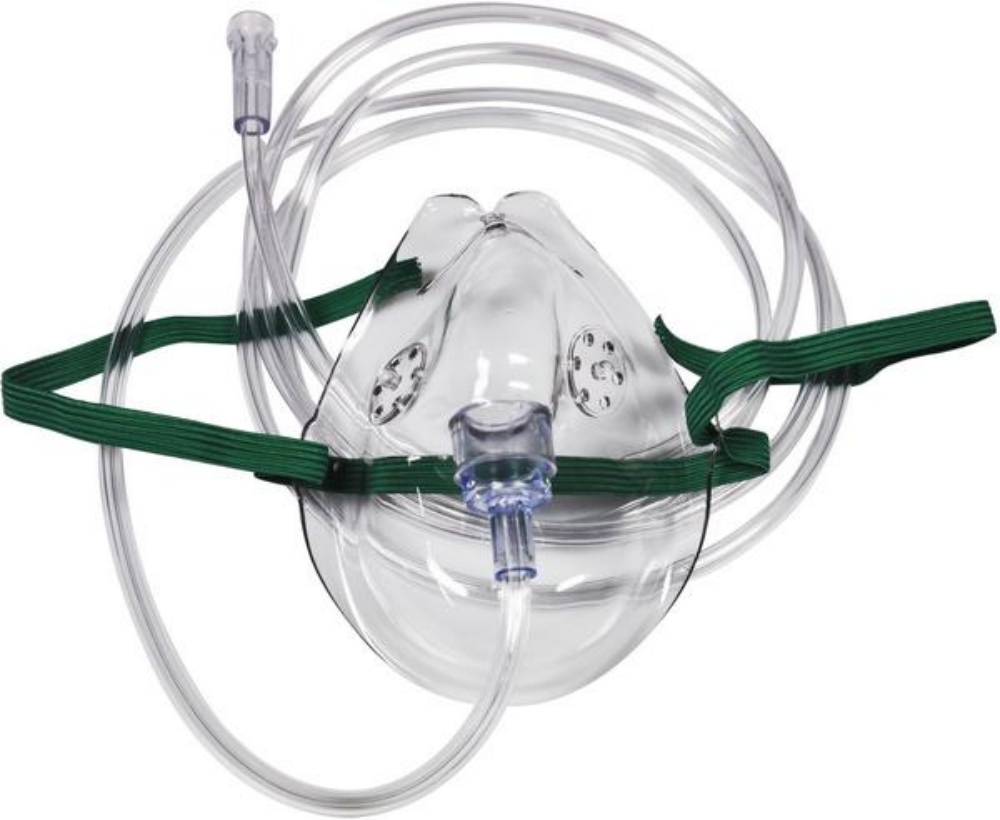 Salter Labs Sauerstoffmaske für Erwachsene, transparent, Schlauch 210 cm 50 Stück