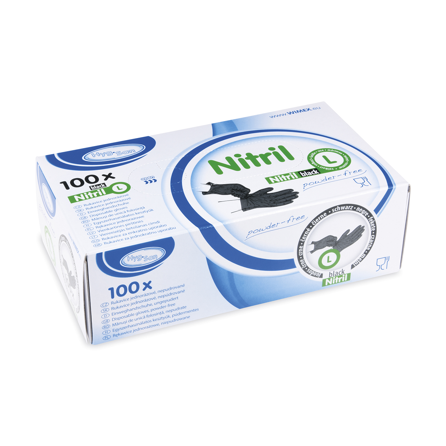 Handschuh (Nitril) ungepudert schwarz L - 100 Stück