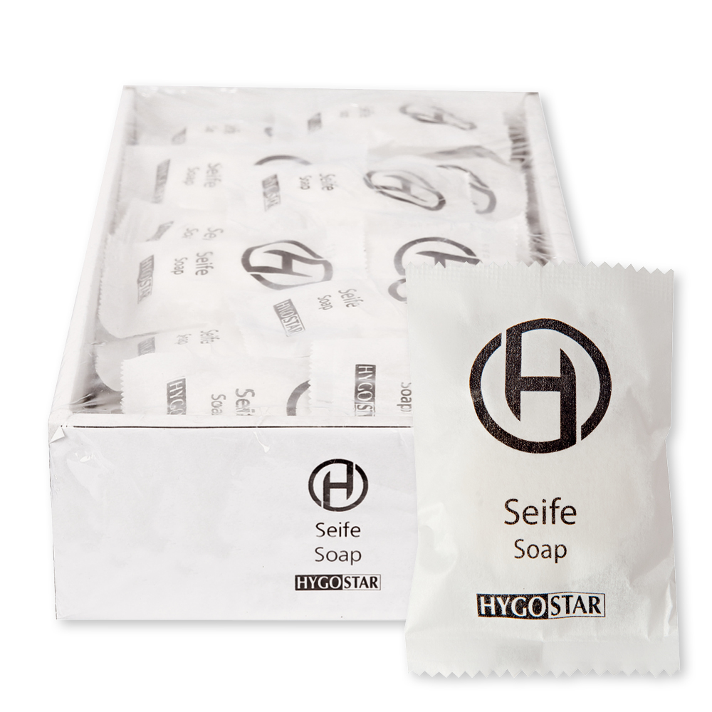 HYGOSTAR® Gäste- oder Hotel-Seife Beutelpack einzelverpackt  - Karton à 50 Stück