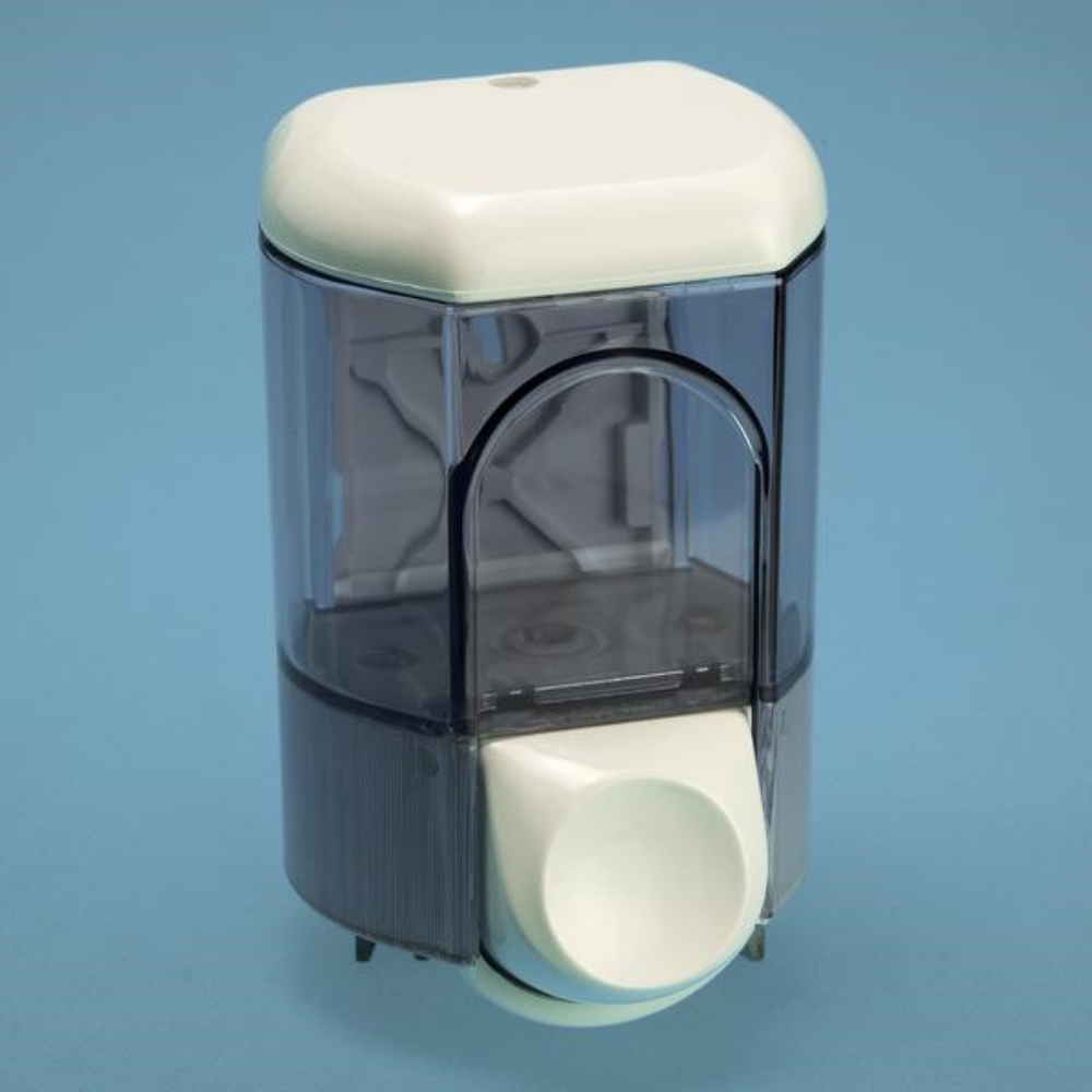 Cosi Seifenspender weiss / transparent, 350 ml, H: 160 B: 95 T: 95 mm