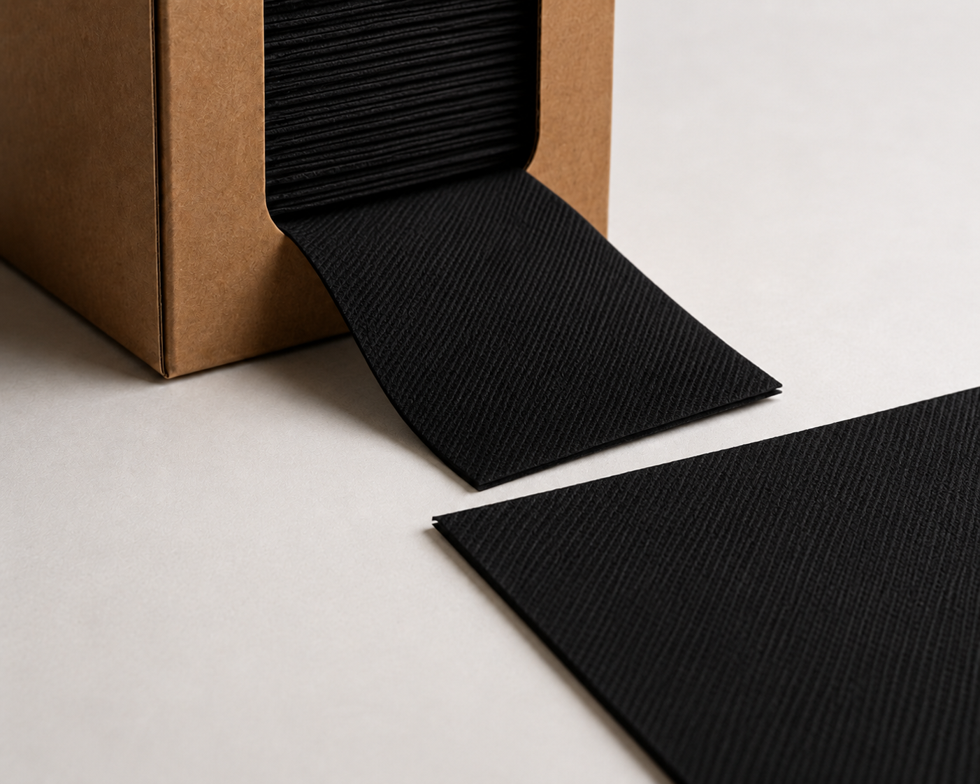 Airlaid Serviette PREMIUM schwarz 20 x 20 cm - 100 Stück im Spenderkarton