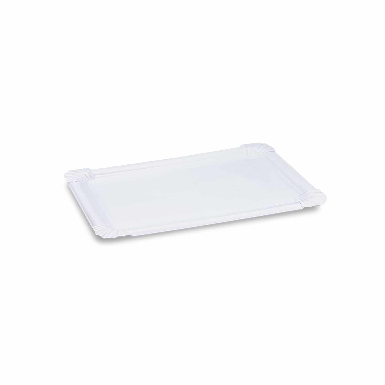 Pappteller weiß 17,5 x 25 cm - 250 Stück