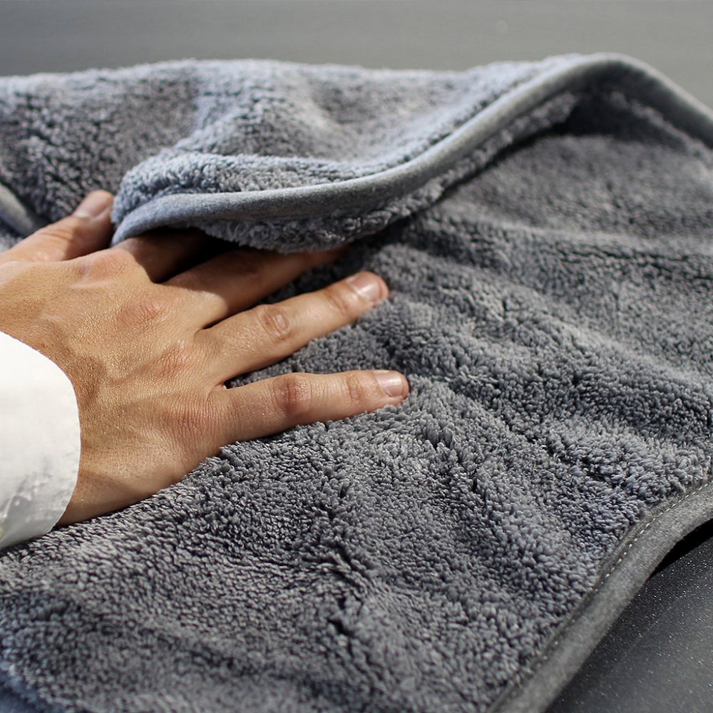 Auto Poliertuch ULTRA Flausch 40 x 40 cm grau - 1 Tuch