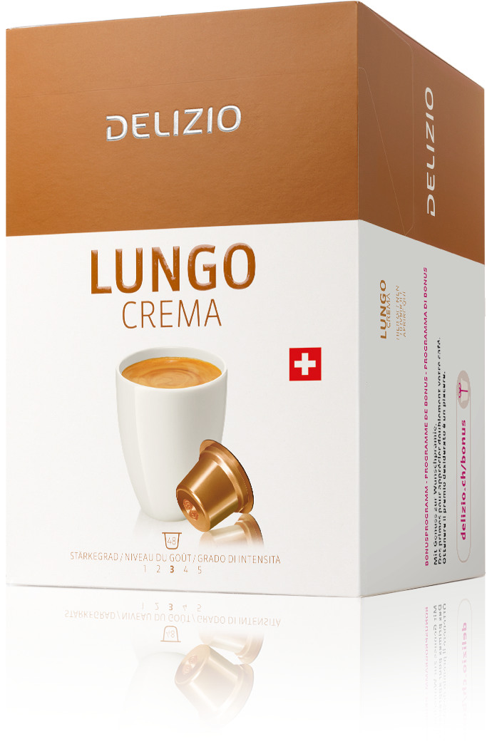 Kaffeekapseln Lungo Crema 48  Stück DELIZIO 10184838