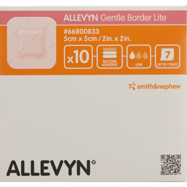 Allevyn Gentle Border Lite 5x5cm 10 Stück