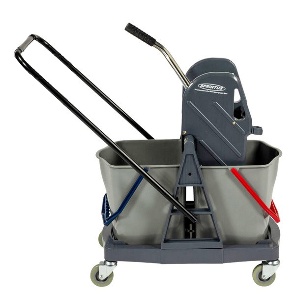 AlpineX® Reinigungswagen Doppelfahreimer 2x25 Liter mit Presse