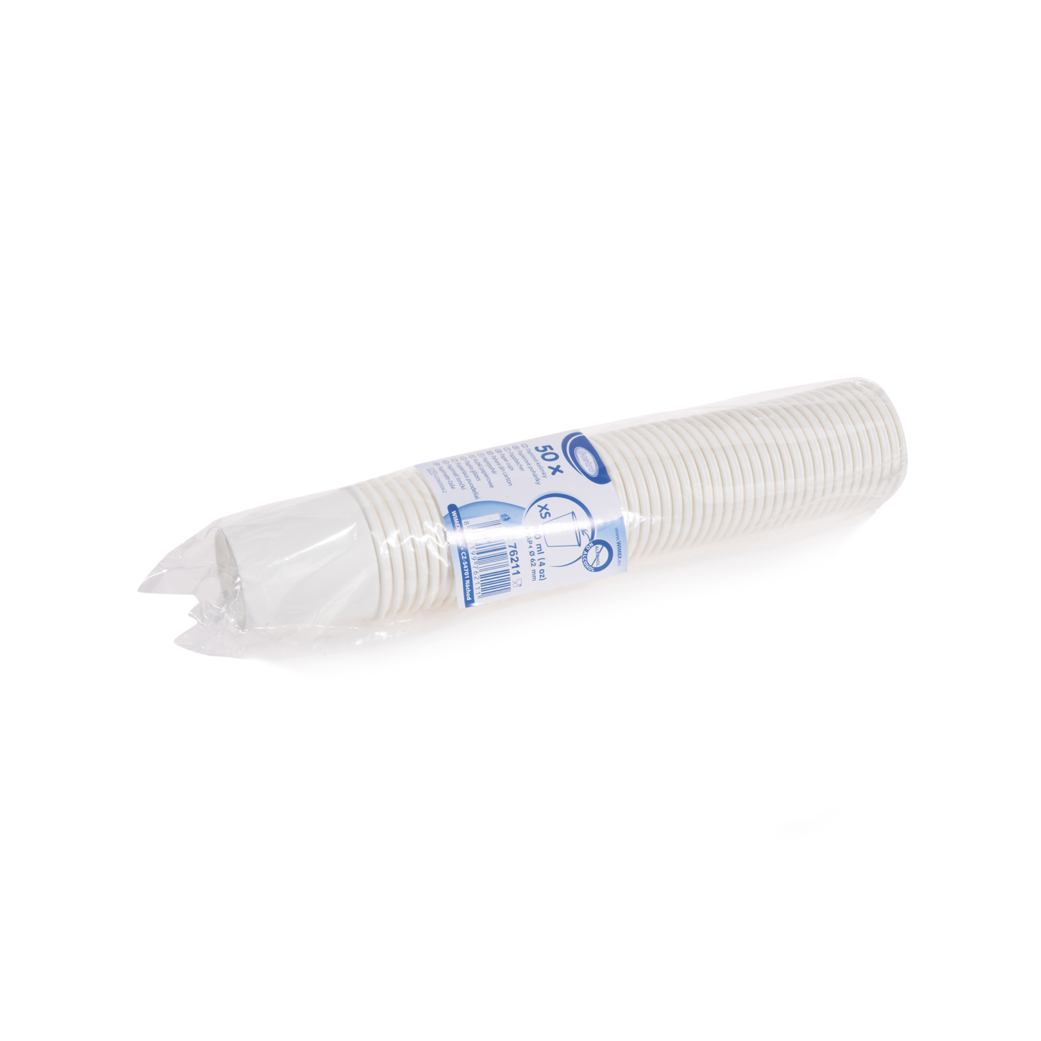 Pappbecher weiß 62mm 110ml XS: 0,08L,4oz - 50 Stück