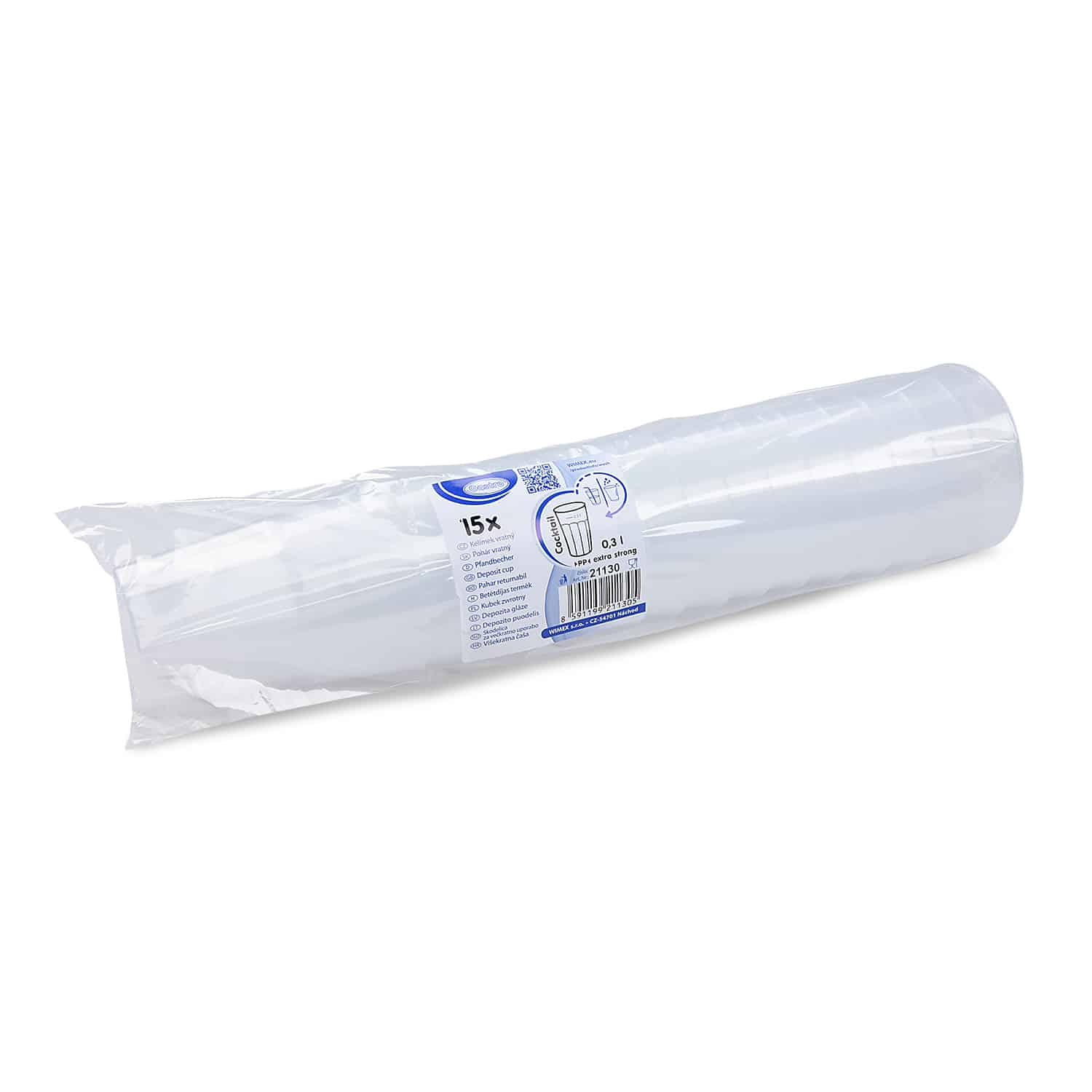 Pfandbecher (PP) extra-stark Cocktail 81mm 0,3L - 15 Stück