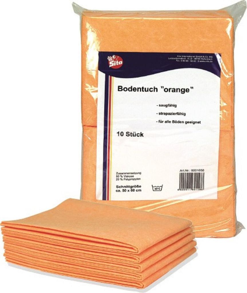 Sito Bodentuch Lumpen aus Vlies orange 50x70cm - 1 Tuch