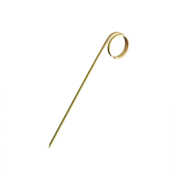 Fingerfood-Spieß Bambus FSC 100% Loop 11 cm für Apéro, Buffet und Catering, Packung mit 100 Stück