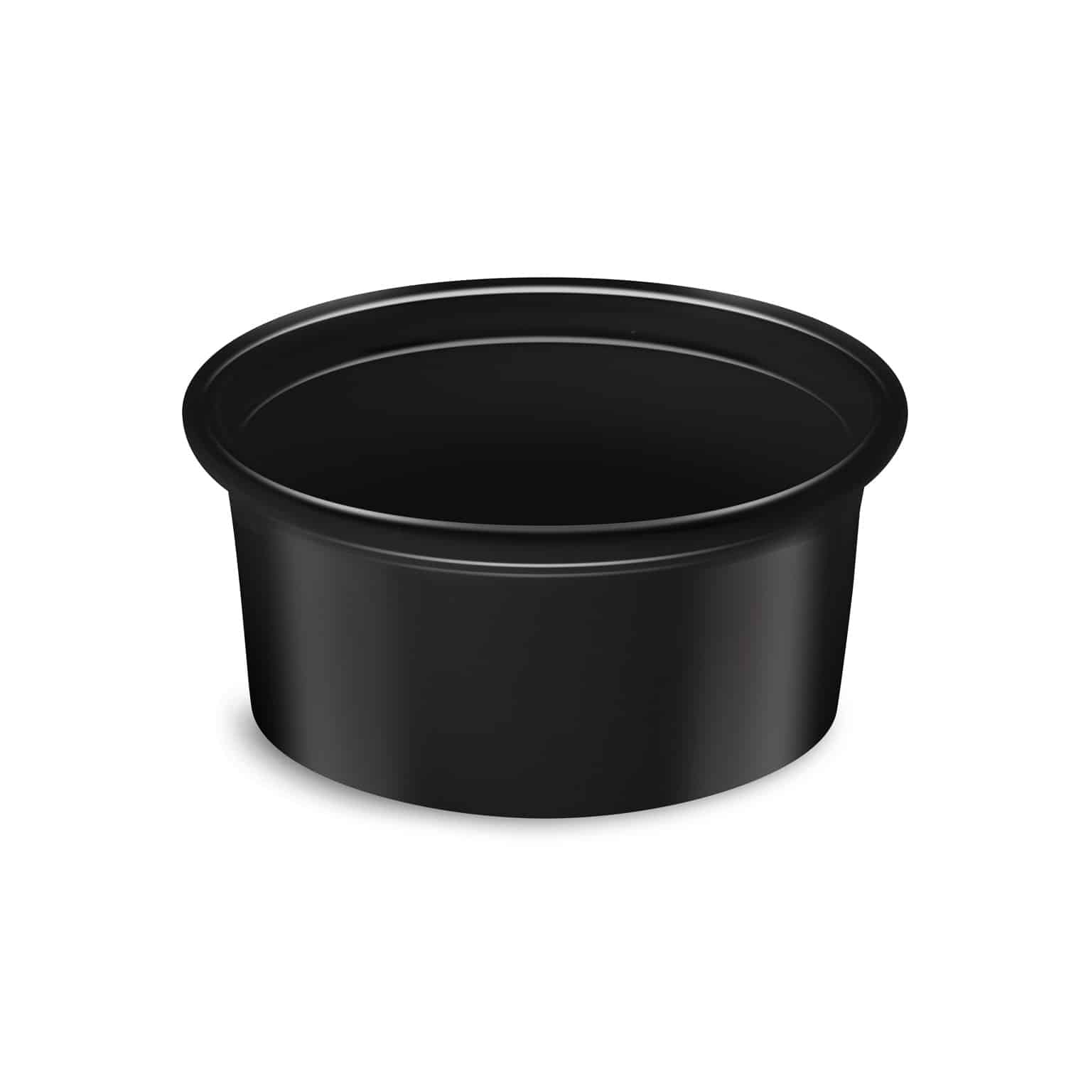 Dressingbecher (PP) schwarz 70mm 80ml - 50 Stück