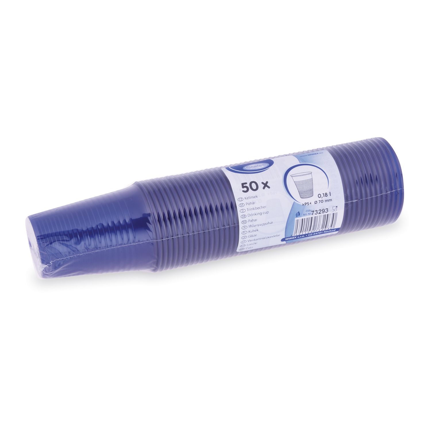 Trinkbecher blau 0,18 l -PS- ( 70 mm) (50 Stück)