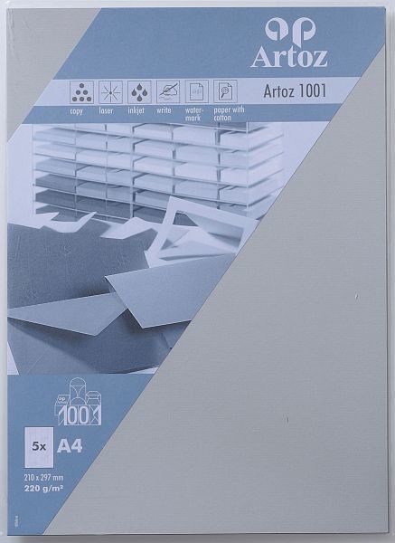 Karten 1001 A4 220g, lichtgrau 5 Blatt ARTOZ 107696142