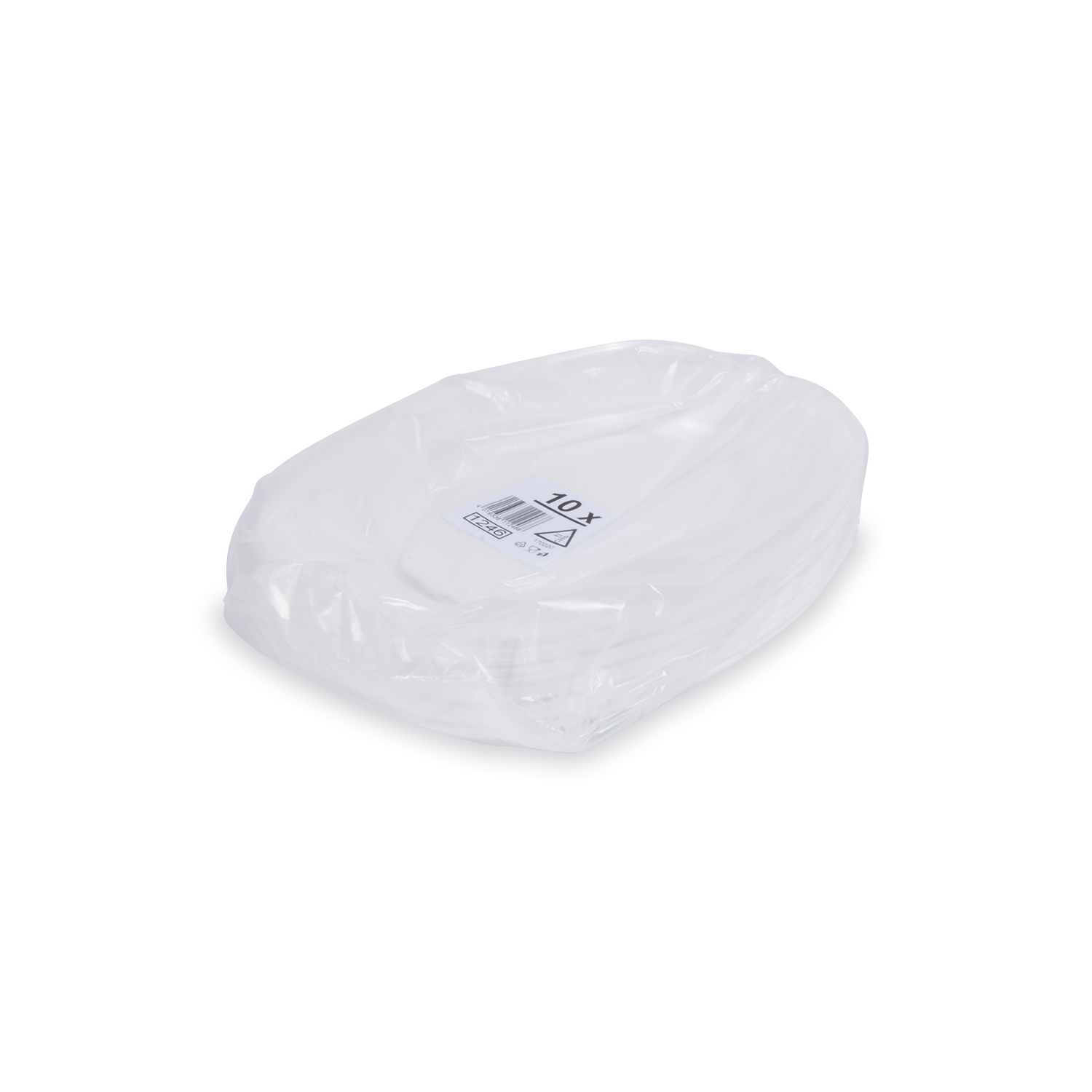 Party-Platte (XPS) oval weiß 35 x 24,7 cm - 10 Stück
