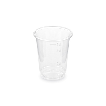 PET-Becher glasklar Ø 48 mm 2/4/5 cl für Buffet, Degustation und Service, Packung mit 40 Stück