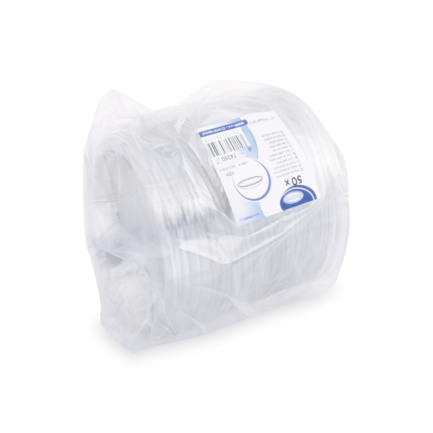 Deckel (rPET) klar für Salatschale 176mm - 50 Stück