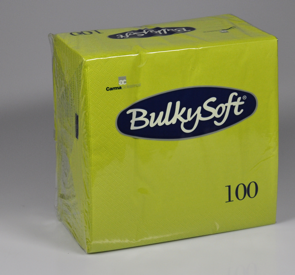 Servietten Bulkysoft 3-lagig, 1/4 Falz kiwi 40x40cm -1000 Stück