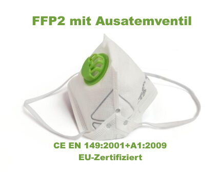 Oxyline Faltmaske DONALD FFP2 200 NR D faltbar mit Ausatemventil - 1 Maske