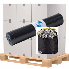 Palette 110 L Zugband Kehrichtsäcke schwarz - 5250 Stück
