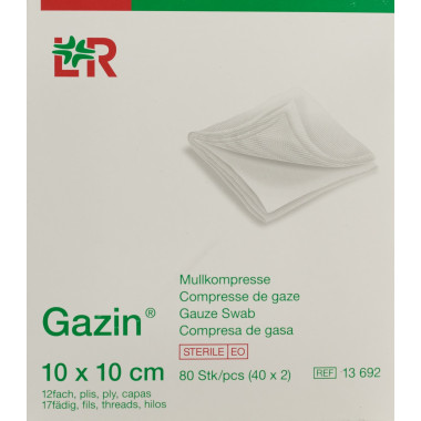 Gazin Mullkompressen 10x10cm 12fach steril