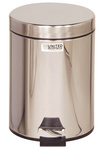 Rubbermaid Tret-Abfalleimer, rund, 5,6 Liter, edelstahl - FGMST15SSPL