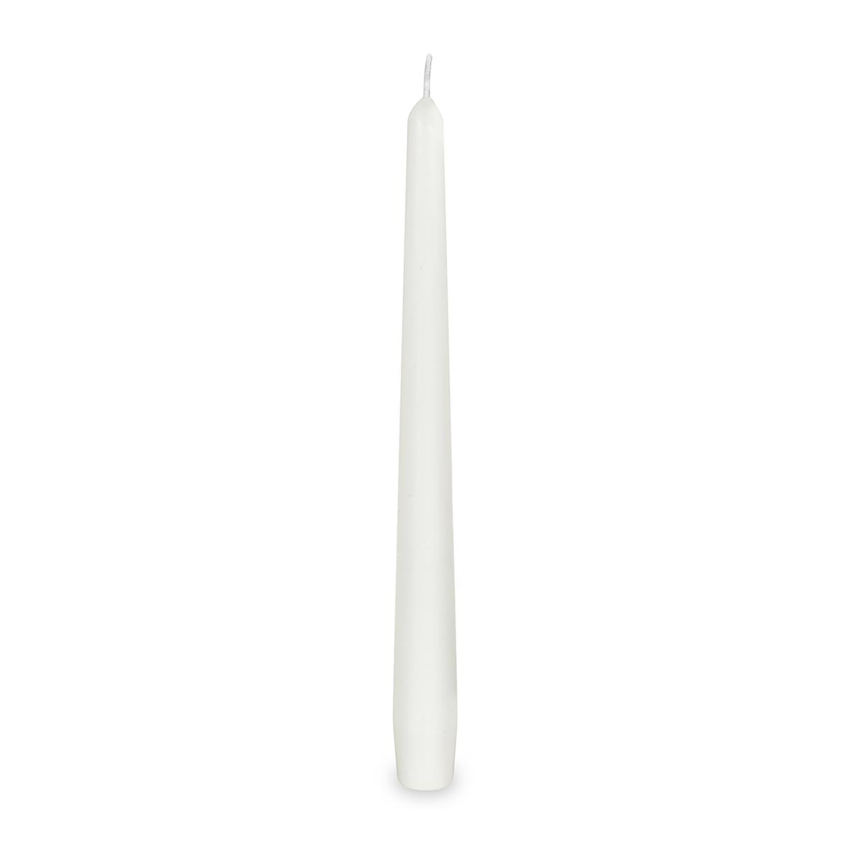 Spitzkerze Wachs weiss Ø 23 x 245 mm für Tisch und Buffet, Packung mit 10 Stück