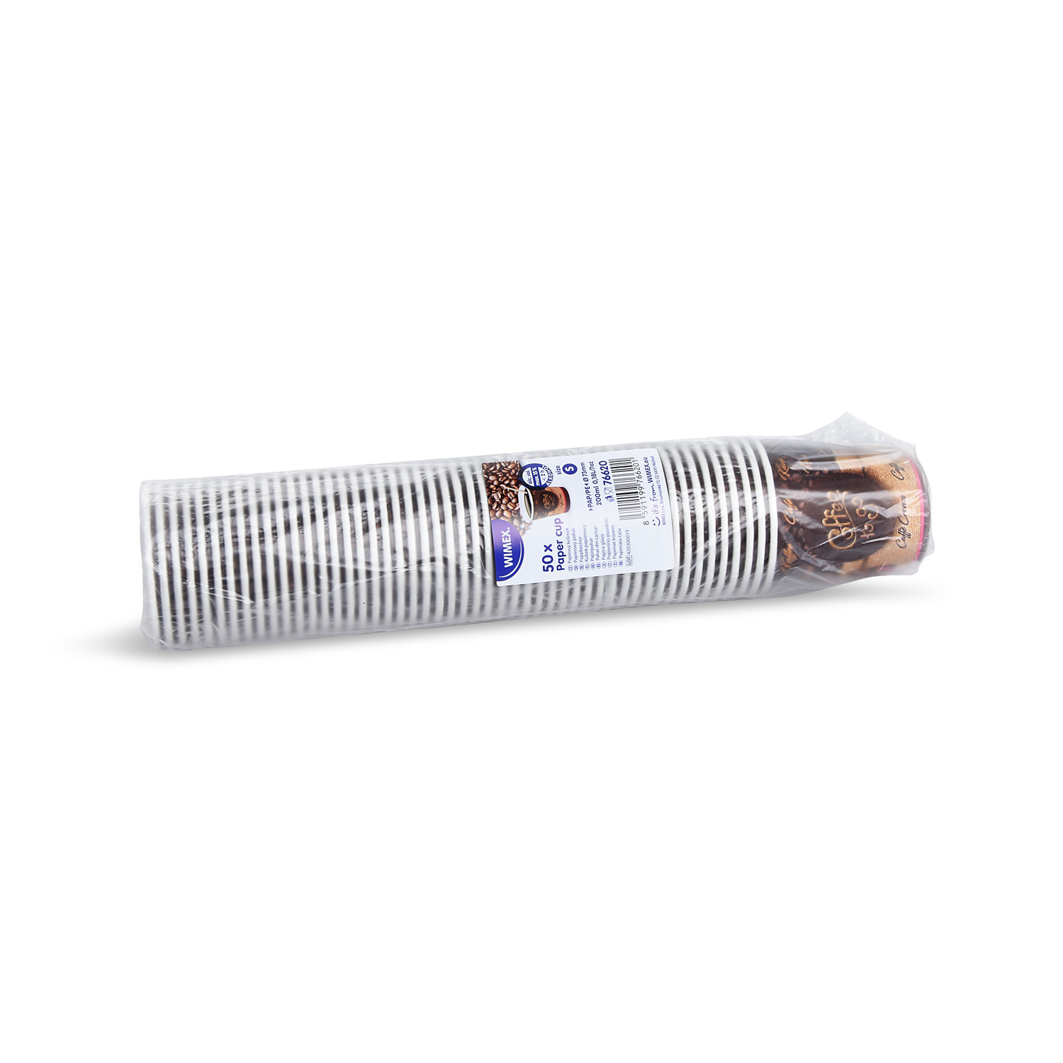 Pappbecher FSC Mix/PE 200 ml Ø 73 mm Motiv Coffee to go, Packung mit 50 Stück