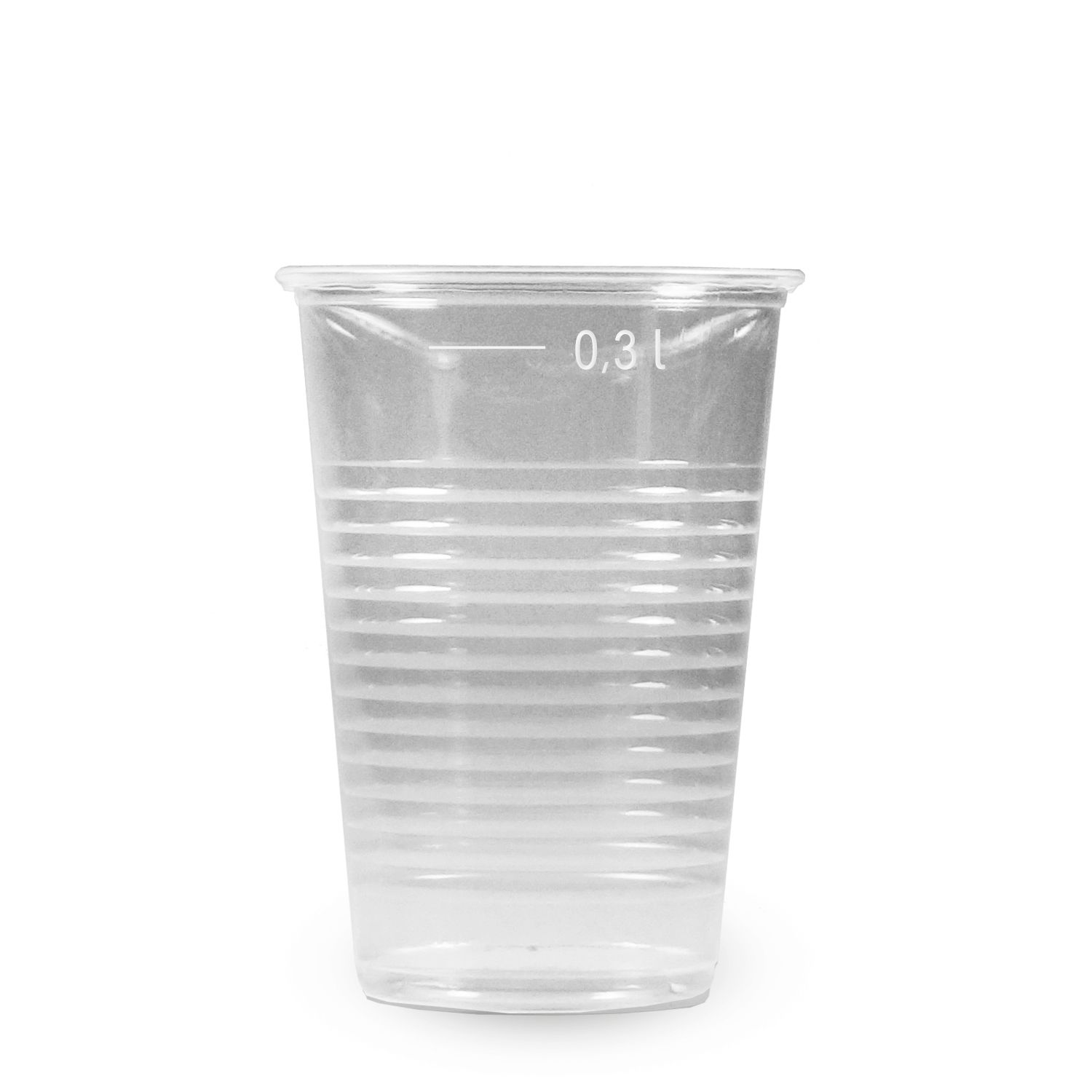 Trinkbecher PP klar Ø 78 mm 0,3 l, Packung mit 10 Stück