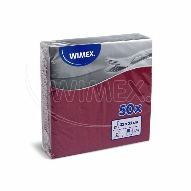 Serviette PAP FSC Mix bordeaux 33 x 33 cm, 2-lagig, Packung mit 50 Stück