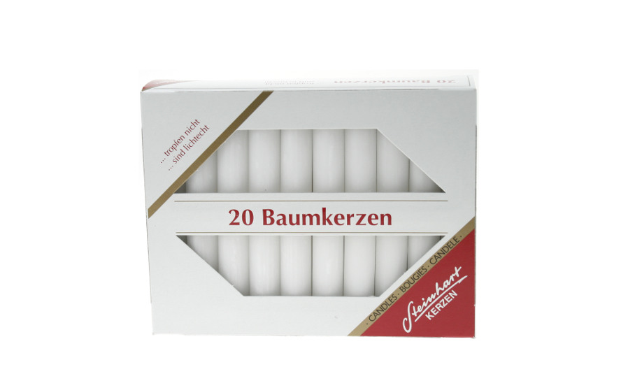 Baumkerzen 100x13mm weiss 20 Stück STEINHART 02333-01