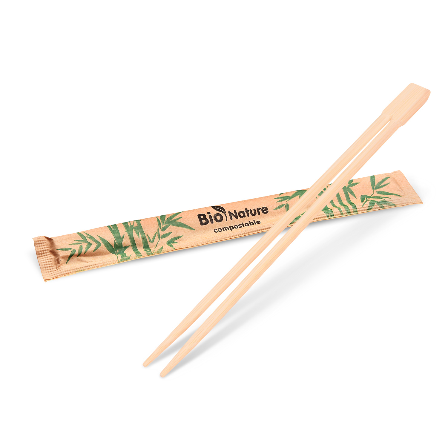 Eßstäbchen aus Bambus (FSC 100%) 6mm x 21cm paarweise verpackt - 50 Stück
